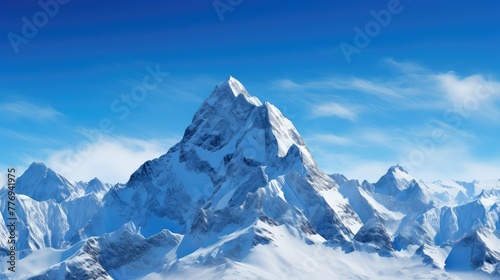 mountain blue to white background