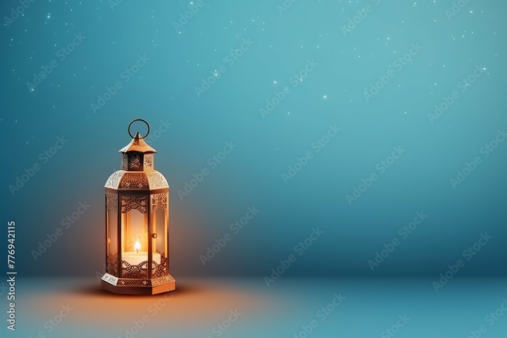 Eid mubarak and ramadan kareem greetings with islamic lantern and mosque. Eid al fitr background