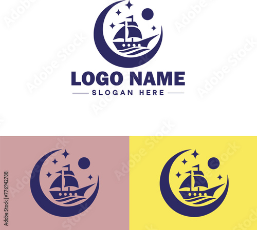 ship sea shipping cargo cruise ocean ship boat logo icon vector for business app silhouette logo template