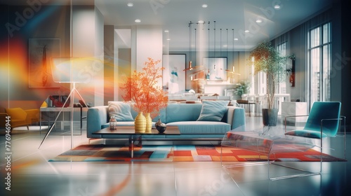 soft blurred interior design presentation