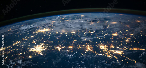 Aerial Perspectives: City Lights Illuminating Earth