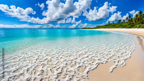 beach with blue sky