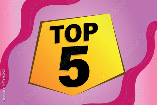 top 5 poster banner graphic design icon logo sign symbol social media website coupon

