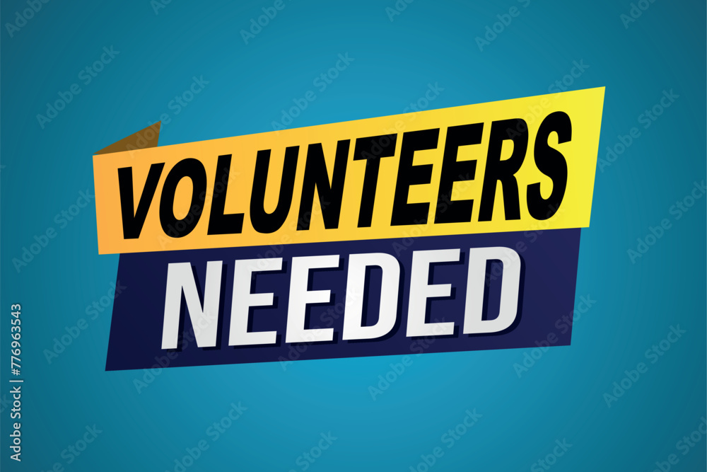 volunteers needed poster banner graphic design icon logo sign symbol social media website coupon

