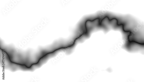 Black smoke steam isolated transparent background. Fog and mist effect for text or space. Overlay with transparent background photo