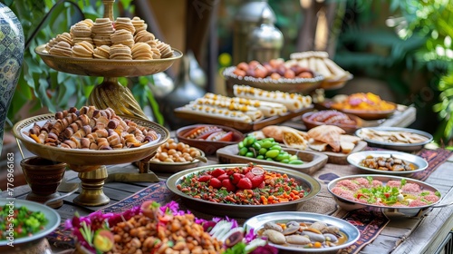 Ramadan Iftar Buffet Table Setup. 2024 Concept