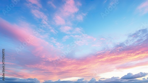 mesmerizing pink and blue sky photo