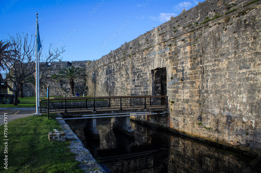 Naklejka premium View of fortress keep of Royal Naval Dockyard, Bermuda