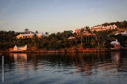 View of Hamilton town from the water, Bermuda