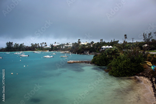 Boats and piers view at Somerset village, Bermuda