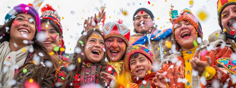 Fototapeta premium The diversity and beauty of cultures around the world with images of people from different ethnicities and backgrounds celebrating traditions and festivals