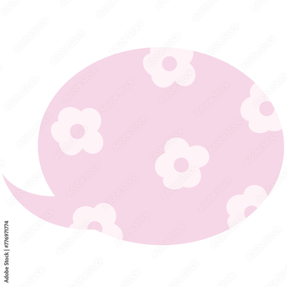 Pastel text bubbles with light pink flower background for cartoon, comic, marketing, communications, sticker, decoration, social media, print, template, manga, messages, card, nature, chat, garden Pastel text bubbles with light pink flower background for cartoon, comic, marketing, communications, sticker, decoration, social media, print, template, manga, messages, card, nature, chat, garden