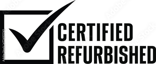 certified refurbished icon for packaging and online promotion