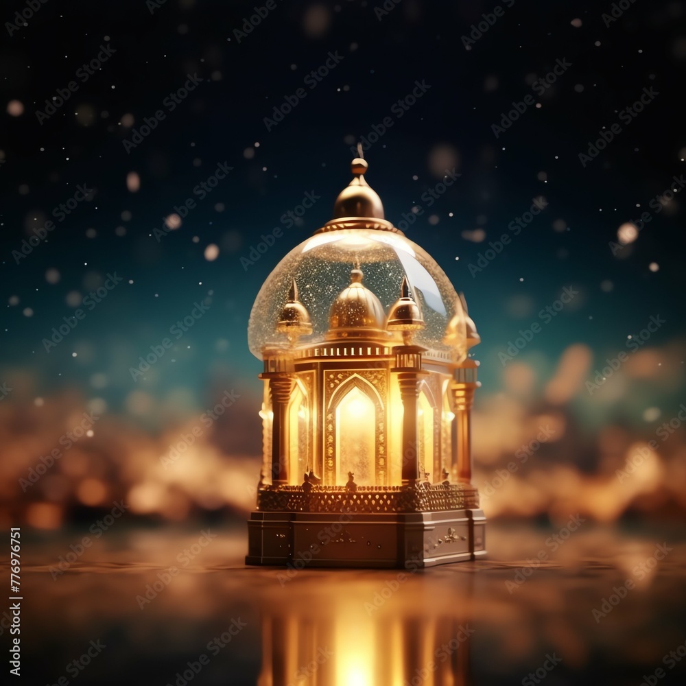 Eid mubarak and ramadan kareem greetings with islamic lantern and mosque. Eid al fitr background Eid mubarak and ramadan kareem greetings with islamic lantern and mosque. Eid al fitr background