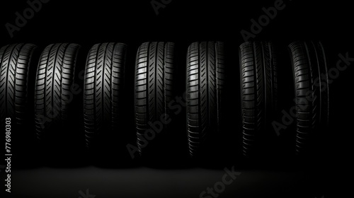 tread tire dark background photo