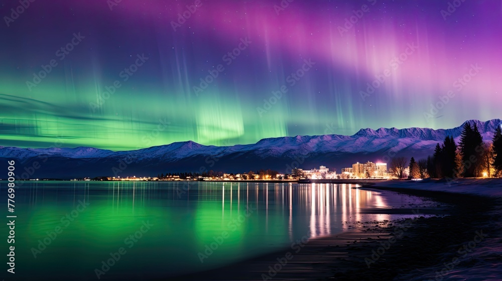 sky anchorage alaska northern lights