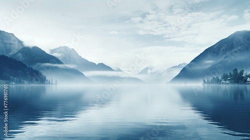 misty background blue gray