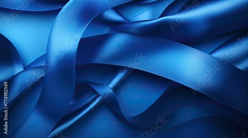 vibrant blue ribbon background