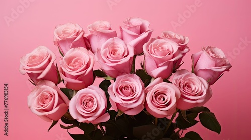 cascading pink background rose