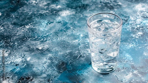 Pure, transparent water fills a glass, inviting refreshment and vitality.