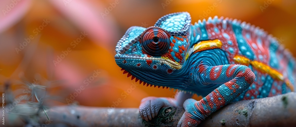 Chameleoninspired technology mimics adaptability and camouflage through colo. Concept Color-adaptive technology, Camouflage innovation, Chameleon-inspired design, Adaptive color technology