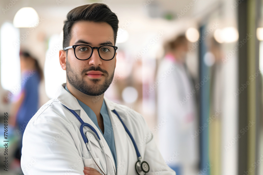Portrait of a medical worker in a hospital Portrait of a medical worker in a hospital