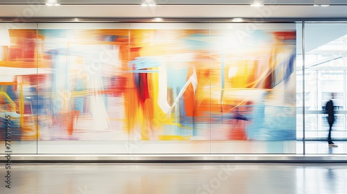 vibrant blurred commercial interior painting