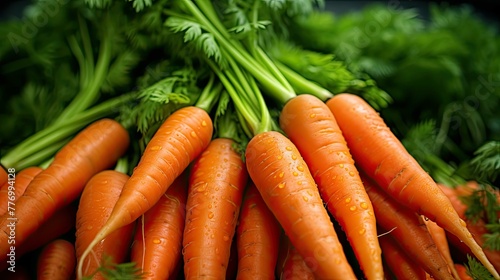 fresh bunch carrot background