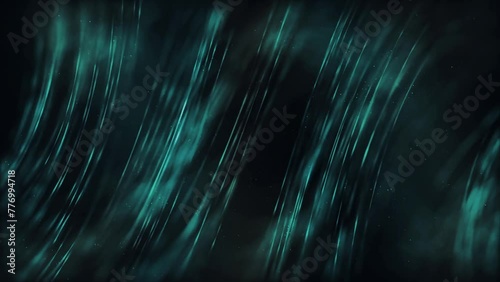 Green glowing lights lines animation background 