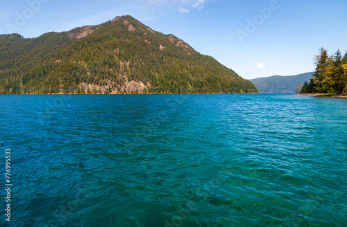 Lake Crescent at Olympic National Park, Lake in Washington State photo