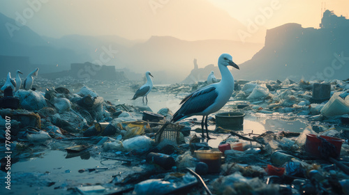 A visual journey portraying the sustainable practices and their impact, from beach cleanups to wildlife conservation, narrating the story behind these efforts photo