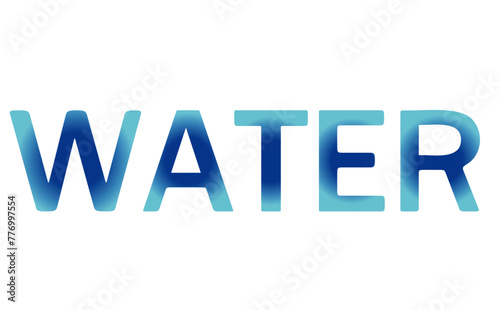 グラデーション文字　WATER