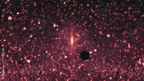 Red Black dust particles galaxy animation background 
