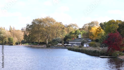 Hyde Park in London, England, United Kingdom. It is the largest Royal Park in central London.