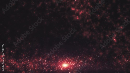 Red dust particles galaxy animation background 