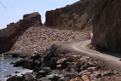 cliffs of bolnuevo spain photo