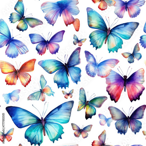PatternNetz.29, Butterflies, Seamless, Patterns, watercolor © ANNetz_PK