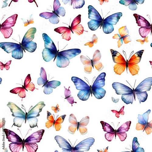PatternNetz.29, Butterflies, Seamless, Patterns, watercolor