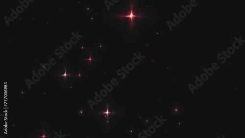 Red particles blinking and animation background 
