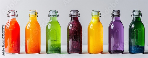 Colorful Bottles A Visual Exploration of Liquid Colors Generative AI