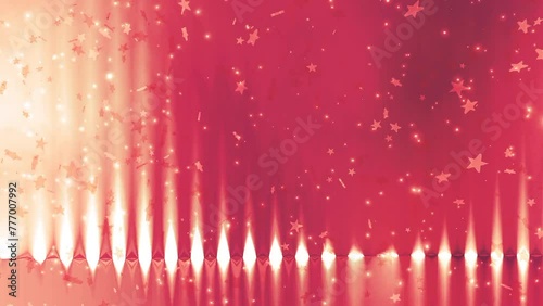 White lights blinking and Stars moving animation background 