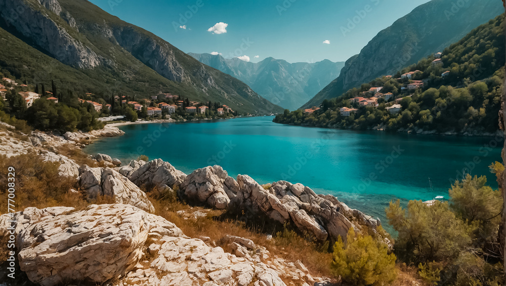Fototapeta premium Prokletije in Montenegro magnificent mountains landscape