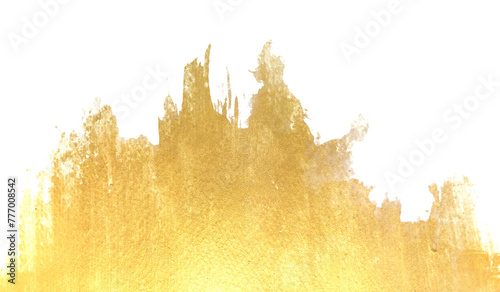 painting template watercolor wave abstract gold hand drawn texture. png white background. asian japan style..