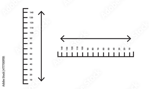 Human height icon set, height measurement icon set black vector. Height logo concept.