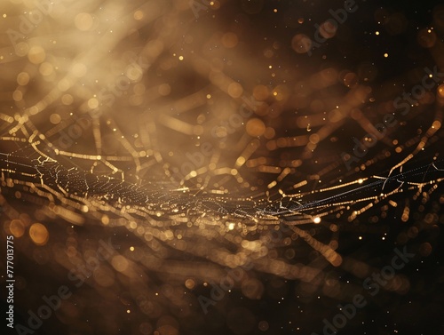 The Golden Web of Creation A Visual Metaphor for the Power of Imagination and Creativity Generative AI © Bipul Kumar