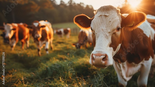 Automated milking process of cows in advanced dairy facility on extensive agricultural operation