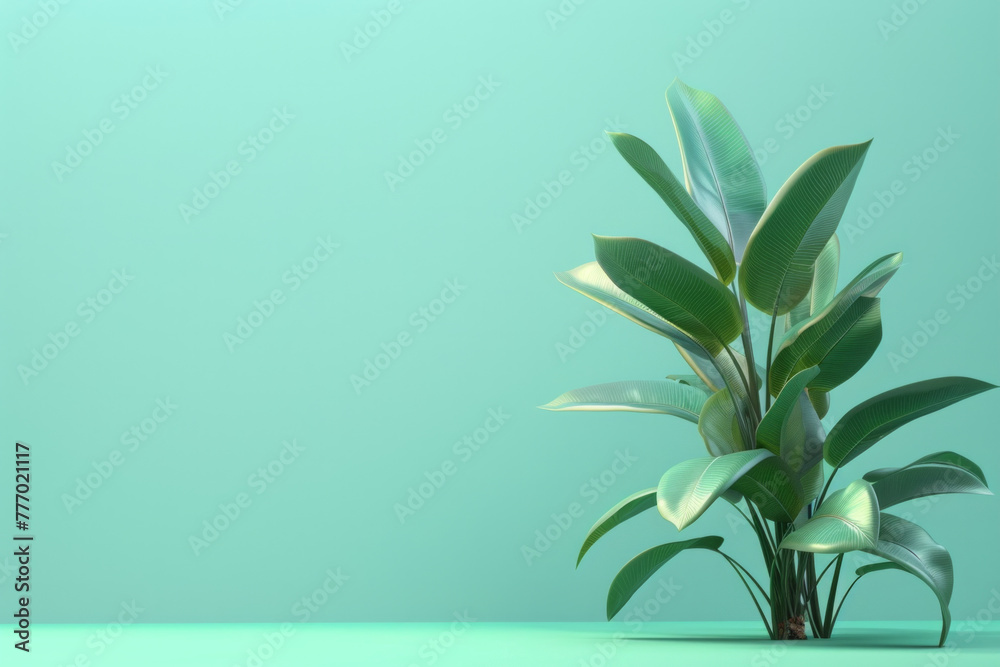 An isolated green plant An isolated green plant
