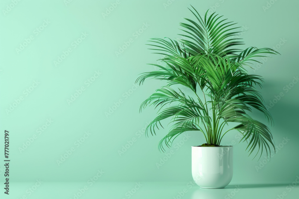 An isolated green plant in a pot An isolated green plant in a pot