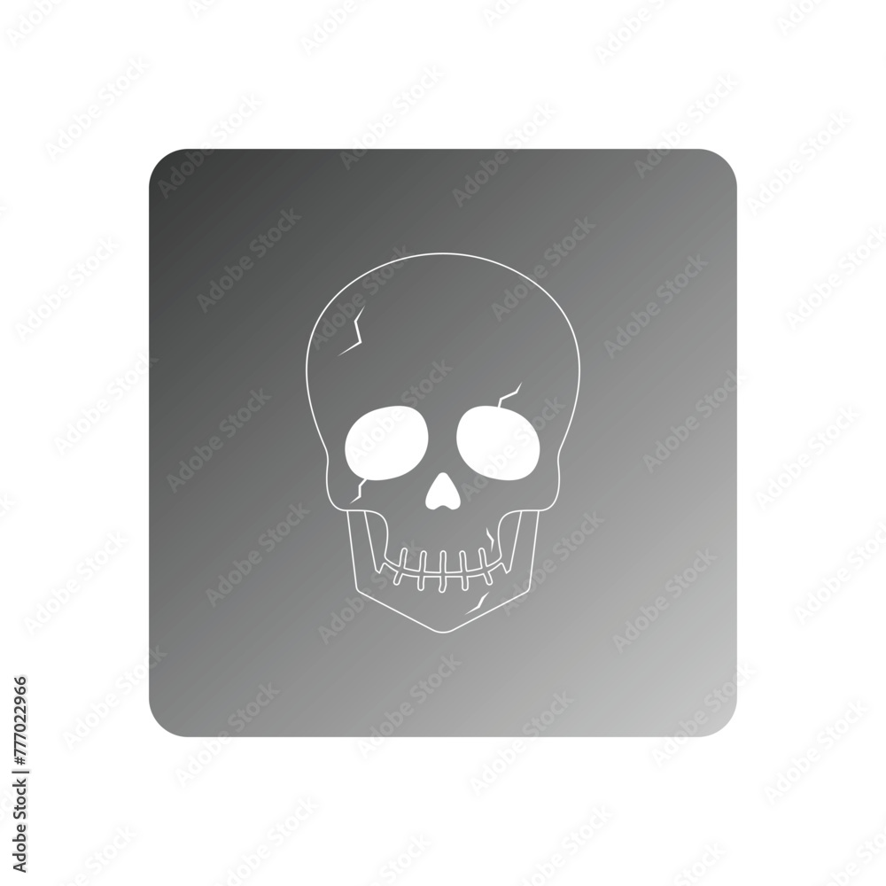 skeleton head icon vector skeleton head icon vector