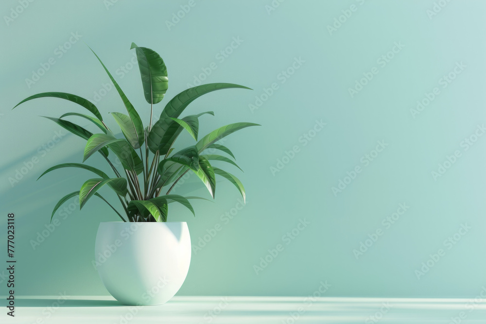 An isolated green plant in a pot An isolated green plant in a pot